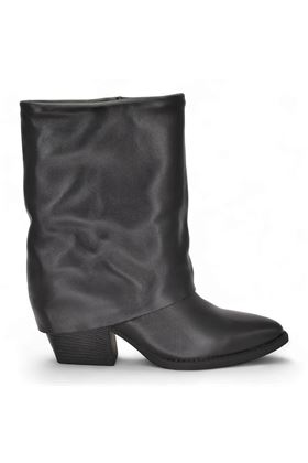 Tronchetto donna in pelle colore nero. EXE' | 083-PELLE NERA